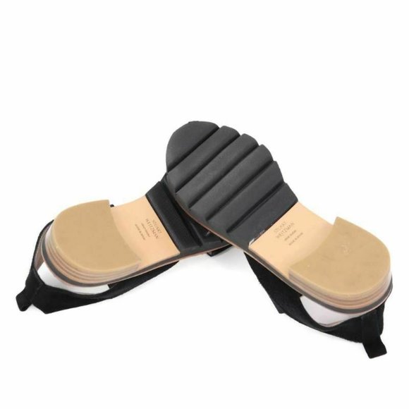 Stuart Weitzman Womens Topical Flat Sandals Black - Picture 6 of 10